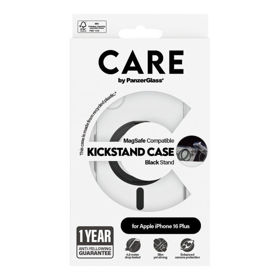 Θήκη Kickstand με MagSafe για iPhone 16 Plus, Μαύρο, CARE