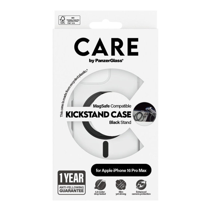 Θήκη Kickstand με MagSafe για iPhone 16 Pro Max, Μαύρο, CARE