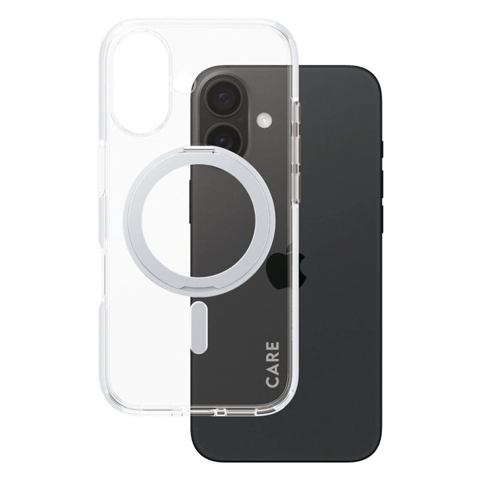 Θήκη Kickstand με MagSafe για iPhone 16, Ασημί, CARE