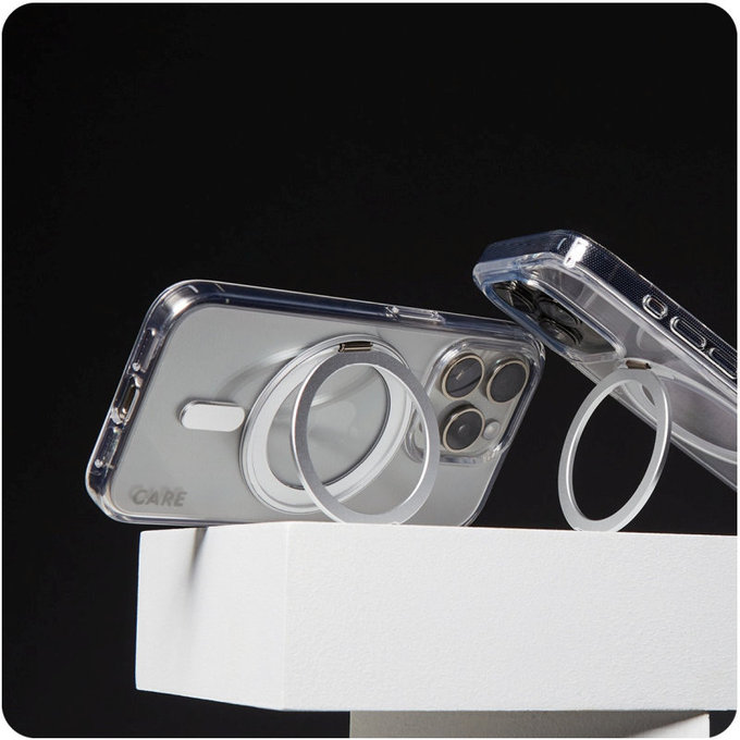 Θήκη Kickstand με MagSafe για iPhone 16, Ασημί, CARE