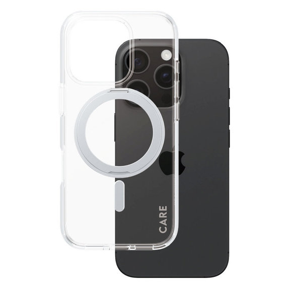 Θήκη Kickstand με MagSafe για iPhone 16 Pro, Ασημί, CARE