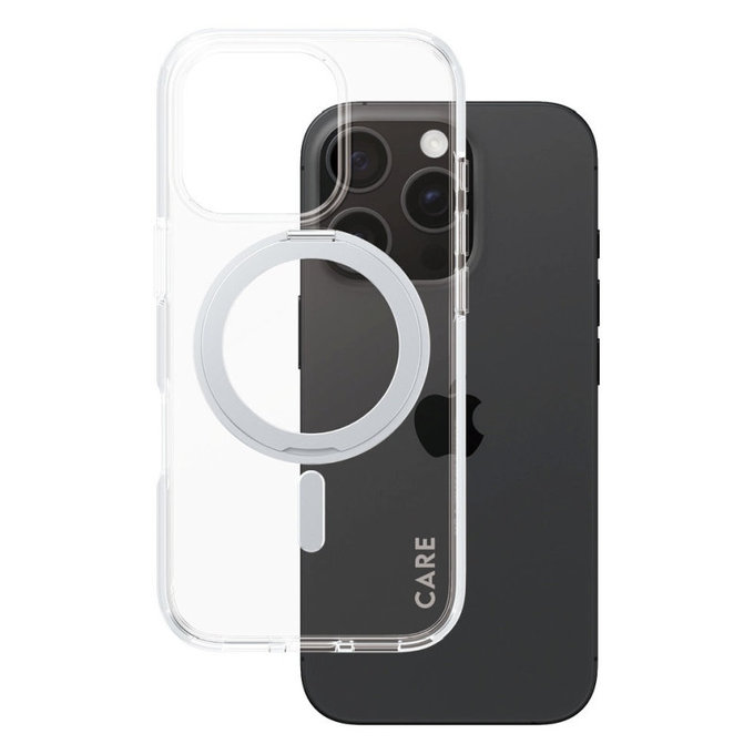 Θήκη Kickstand με MagSafe για iPhone 16 Pro, Ασημί, CARE
