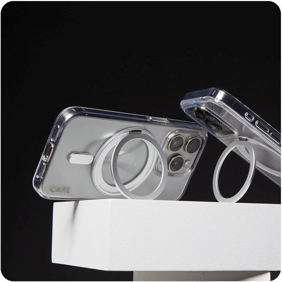 Θήκη Kickstand με MagSafe για iPhone 16 Pro, Ασημί, CARE