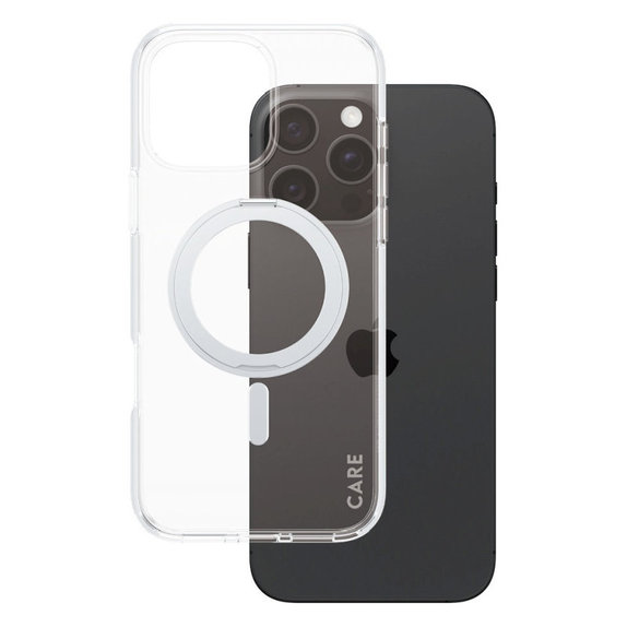Θήκη Kickstand με MagSafe για iPhone 16 Pro Max, Ασημί, CARE