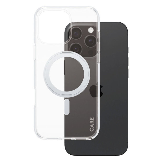 Θήκη Kickstand με MagSafe για iPhone 16 Pro Max, Ασημί, CARE