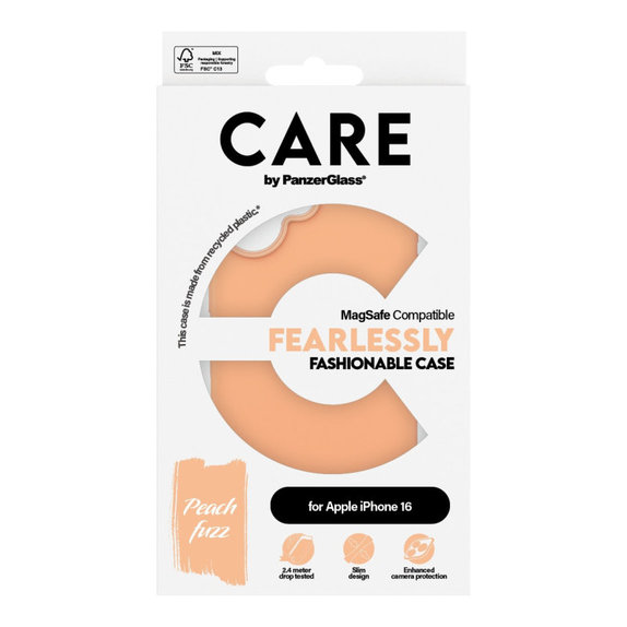 Θήκη Fearlessly με MagSafe για iPhone 16, Peachy, CARE