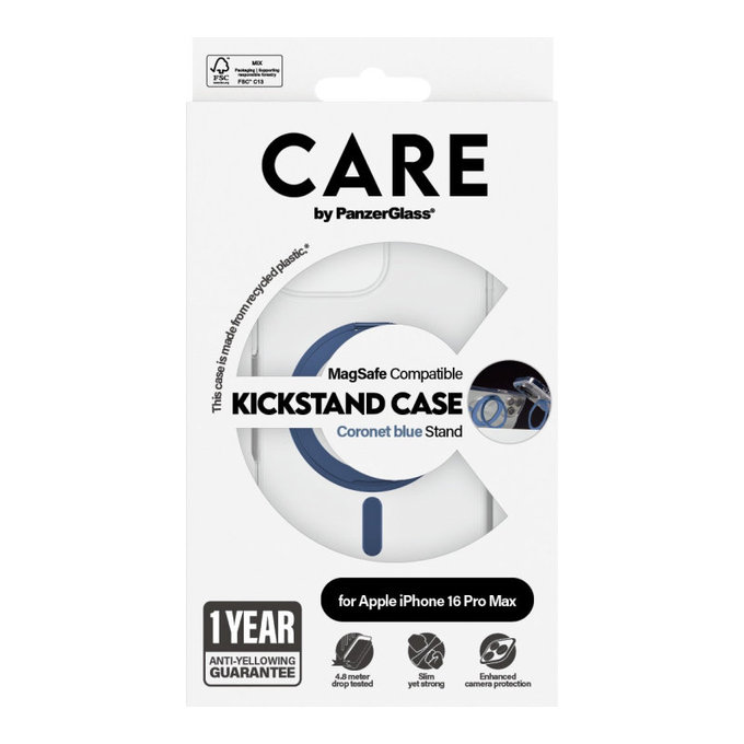 Θήκη Kickstand με MagSafe για iPhone 16 Pro Max, Μπλε, CARE