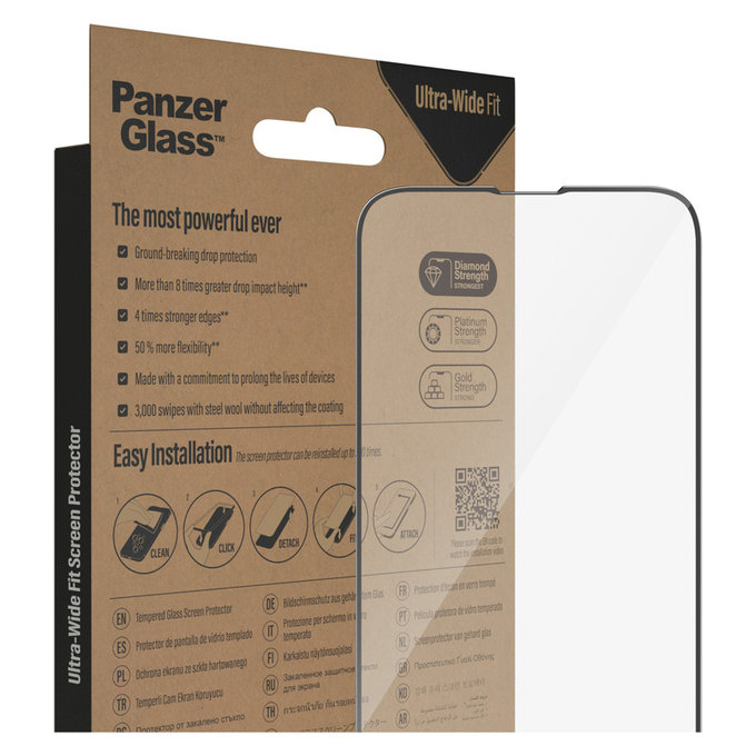 Σκληρυμένο γυαλί UWF AB για Google Pixel 8 Pro, Μαύρο, PanzerGlass