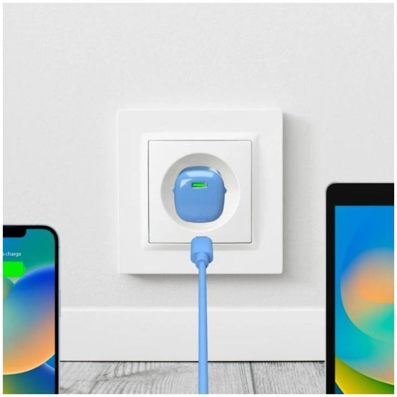 Αντάπτορας Φόρτισης MiniPro USB-C GaN 20W | Μπλε lagon | PURO