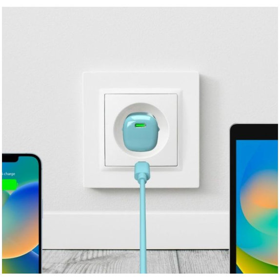 Αντάπτορας Φόρτισης MiniPro USB-C GaN 20W | Island Mist | PURO
