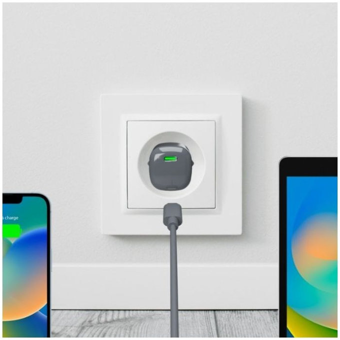 Αντάπτορας Φόρτισης MiniPro USB-C GaN 20W | Μαύρο Oyster | Black Oyster | PURO