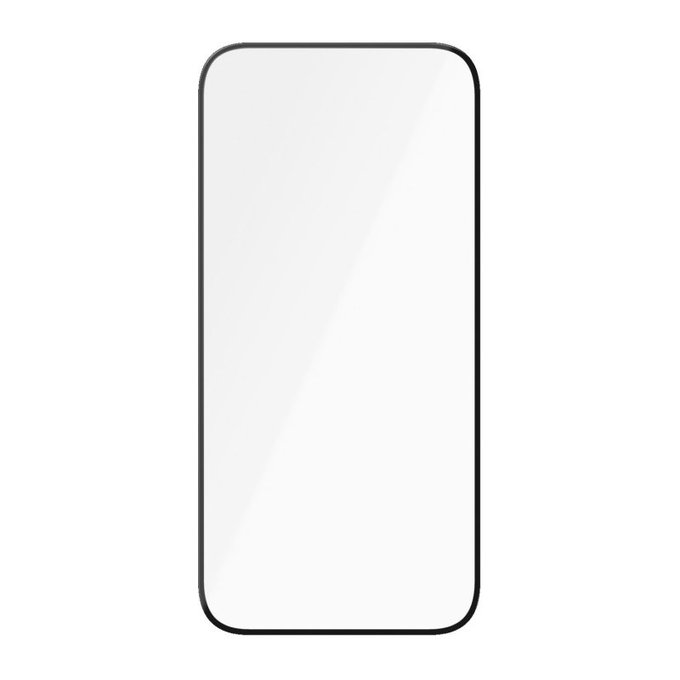 Προστατευτικό γυαλί UWF Ceramic με εφαρμογέα για iPhone 15, Μαύρο, PanzerGlass