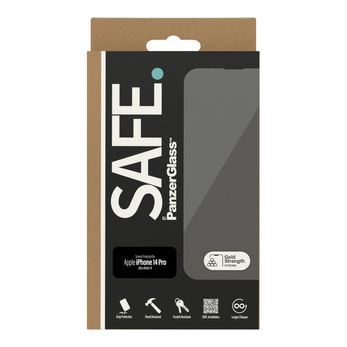 Προστατευτικό γυαλί Case Friendly UWF για iPhone 14 Pro, Μαύρο, SAFE