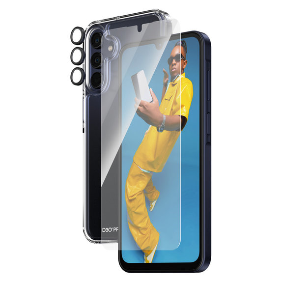 Bundle Hoops + Σκληρυμένο γυαλί UWF + Hard Case D3O για Samsung Galaxy A15/A15 5G, PanzerGlass