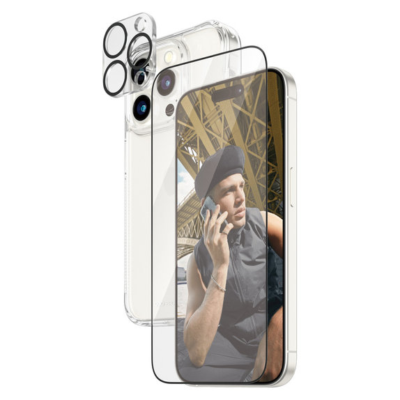 Bundle PicturePerfect + Σκληρυμένο γυαλί UWF + Hard Case D3O για iPhone 15 Pro, PanzerGlass