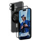 Bundle Hoops + Σκληρυμένο γυαλί UWF + Hard Case + Magnetic Ring Mount για iPhone 16, PanzerGlass