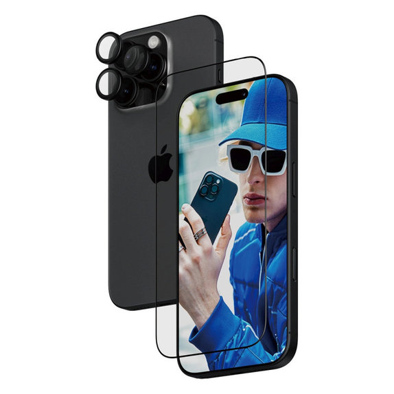 Bundle Hoops + προστατευτικό γυαλί UWF για iPhone 16 Pro, PanzerGlass