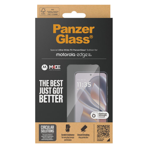 Σκληρυμένο γυαλί UWF για Motorola Edge 50 Neo, Μαύρο, PanzerGlass