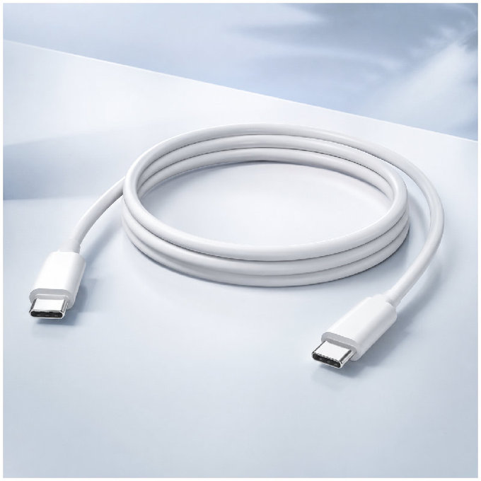 Καλώδιο USB-C / USB-C (1.5m), Λευκό | White | FixPremium