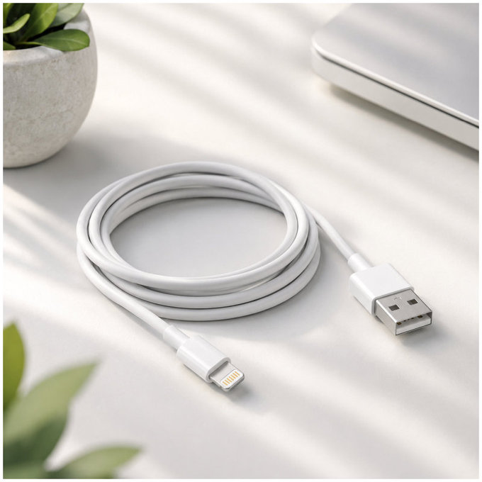 Καλώδιο Lightning / USB (1.5m), Λευκό | White | FixPremium