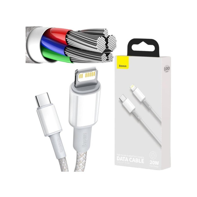 Καλώδιο Lightning / USB-C (1.5m), Λευκό | White | Baseus