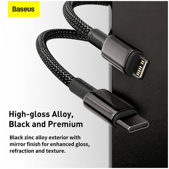 Καλώδιο Lightning / USB-C (1.5m), Μαύρο | Black | Baseus