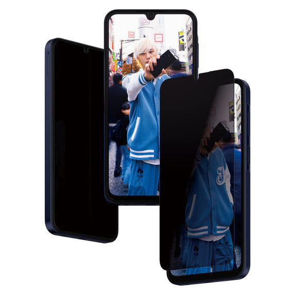 Σκληρυμένο γυαλί UWF Privacy με εφαρμογέα για Samsung Galaxy A15/A15 5G, Μαύρο, PanzerGlass