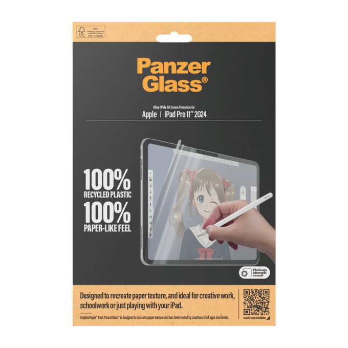 Προστατευτική μεμβράνη GraphicPaper UWF για iPad Pro 11'', Διάφανο, PanzerGlass
