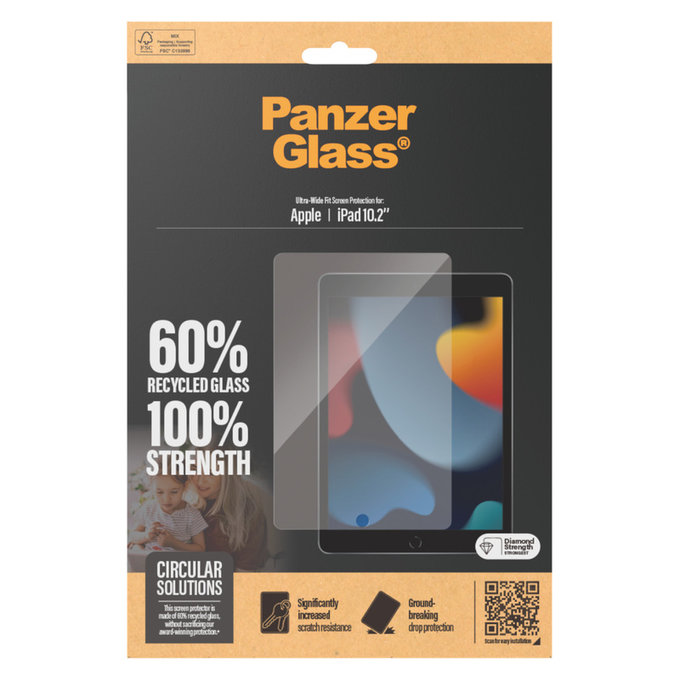 Σκληρυμένο γυαλί UWF για iPad 10,2'' (2019-2021), Διάφανο, PanzerGlass