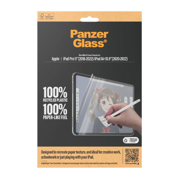 Προστατευτική μεμβράνη GraphicPaper UWF για iPad Pro 11"/Air 10,9'', Διάφανο, PanzerGlass