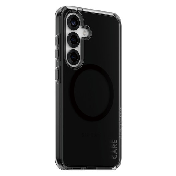Θήκη Smokey με μαύρο QI για Samsung Galaxy S25, Μαύρο, PanzerGlass