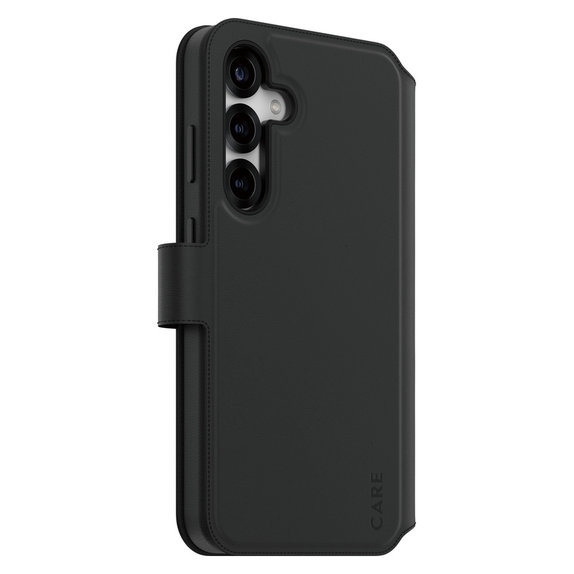 Θήκη Wallet Tango Two-In-One με QI για Samsung Galaxy S25+, Μαύρο, PanzerGlass
