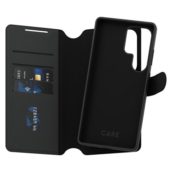 Θήκη Wallet Tango Two-In-One με QI για Samsung Galaxy S25 Ultra, Μαύρο, PanzerGlass