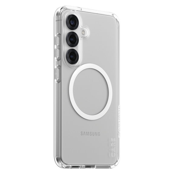 Θήκη Urban Combat με λευκό QI για Samsung Galaxy S25, Διάφανο, PanzerGlass