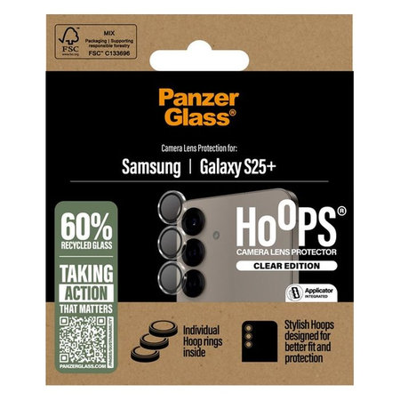 Προστατευτικό Φακού Κάμερας Hoops για Samsung S25+ | Transparent | PanzerGlass