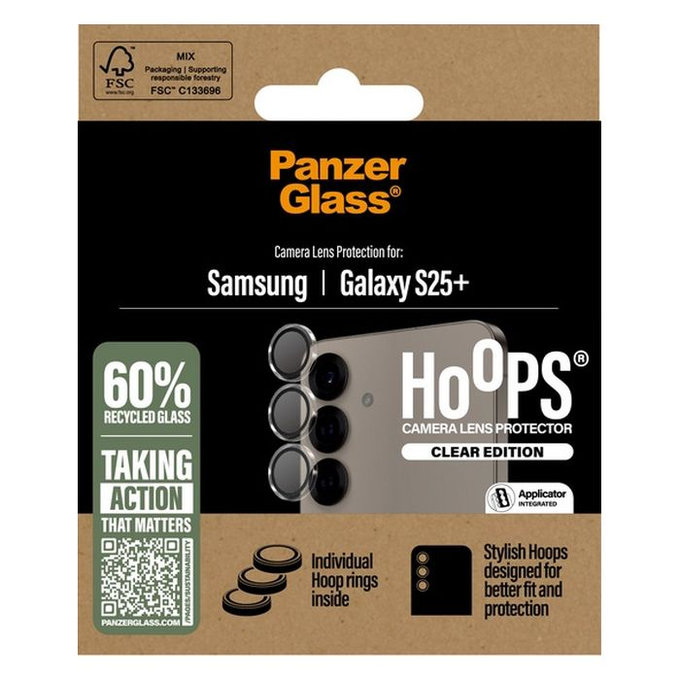 Προστατευτικό Φακού Κάμερας Hoops για Samsung S25+ | Transparent | PanzerGlass