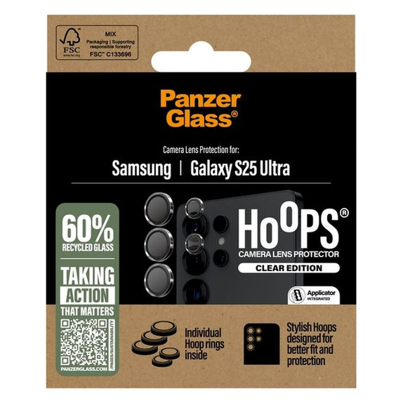 Προστατευτικό Φακού Κάμερας Hoops για Samsung S25 Ultra | Transparent | PanzerGlass