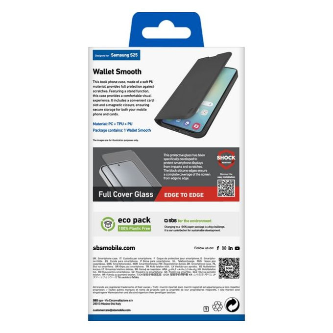 Θήκη Book Wallet Smooth για Samsung S25 | Μαύρο | Black | SBS