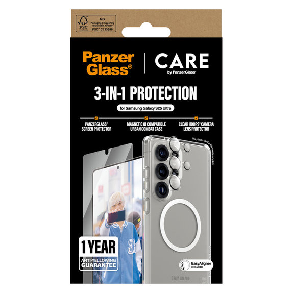 Bundle 3 σε 1 για Samsung Galaxy S25 Ultra, PanzerGlass