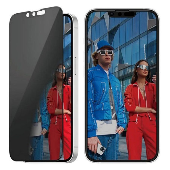 Προστατευτικό Γυαλί UWF Privacy με εφαρμοστή για iPhone 13 | 13 Pro | 14 & 16e | Transparent | PanzerGlass