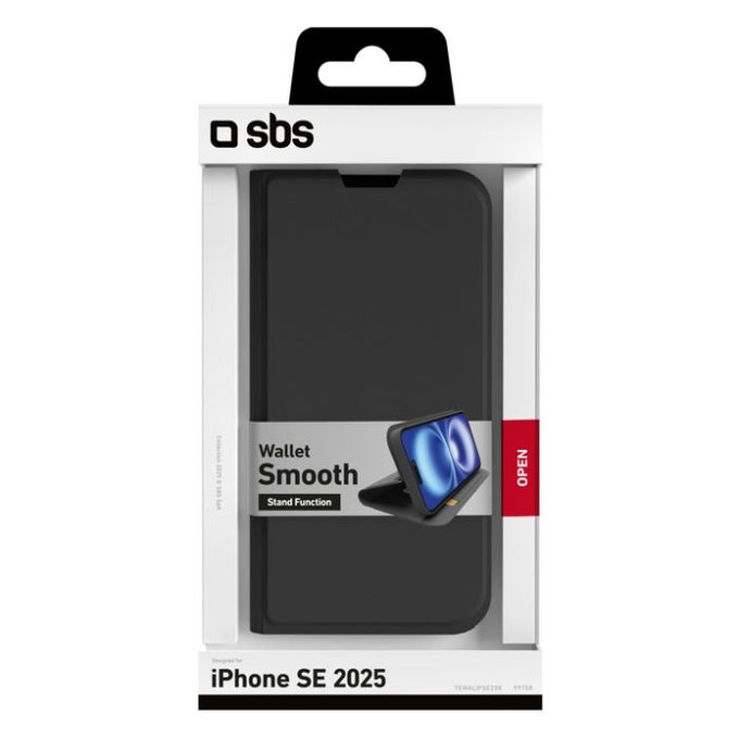 Θήκη Book Wallet Smooth για iPhone 16e | Μαύρο | Black | SBS
