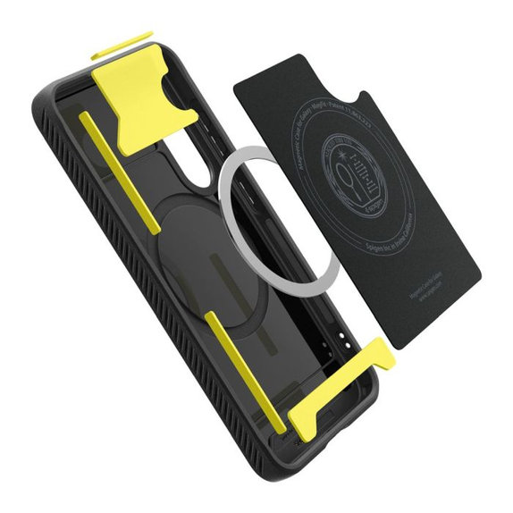 Θήκη Rugged Armor με MagSafe για Samsung S25 | Matte Black | Spigen