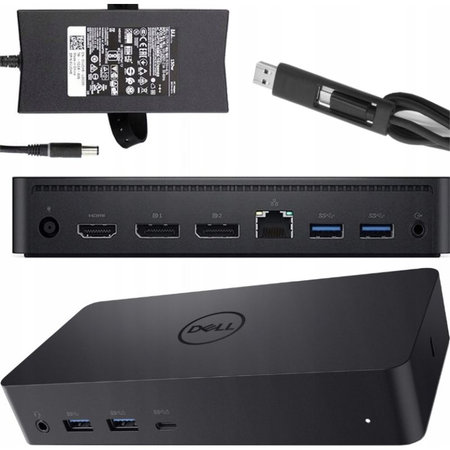 Dell D6000 - Σταθμός σύνδεσης (USB-C) + Τροφοδοτικό 130W Ανακατασκευασμένο