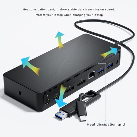Dell D6000 - Σταθμός σύνδεσης (USB-C) + Τροφοδοτικό 130W Ανακατασκευασμένο