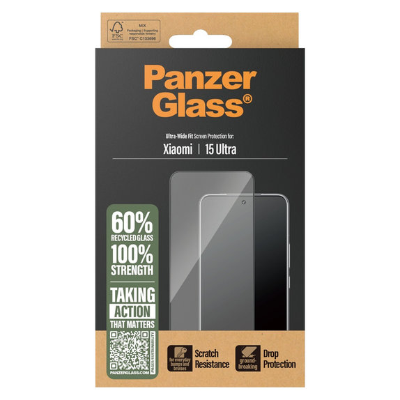 Σκληρυμένο γυαλί UWF για Xiaomi 15 Ultra, Μαύρο, PanzerGlass