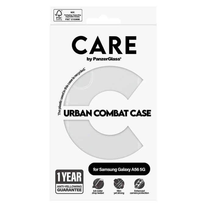 Θήκη Urban Combat για Samsung Galaxy A56 5G, Διάφανο, PanzerGlass