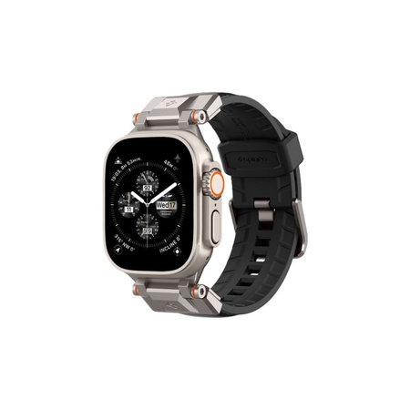 Spigen - Λουράκι Durapro Armor PU για Apple Watch (42, 44, 45, 49mm), mαύρο