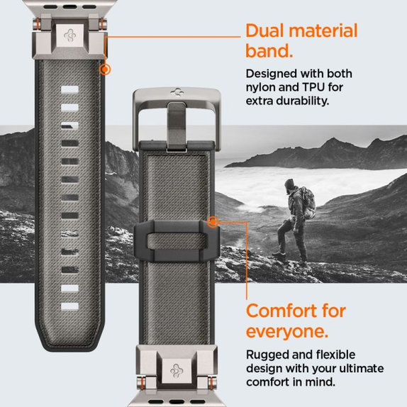 Spigen - Λουράκι Durapro Armor για Apple Watch (42, 44, 45, 49mm), Γκρι