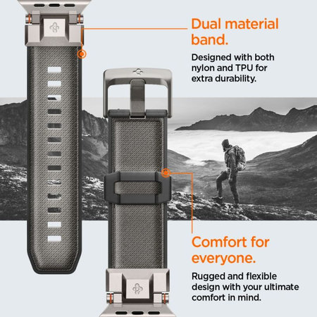 Spigen - Λουράκι Durapro Armor για Apple Watch (42, 44, 45, 49mm), Γκρι