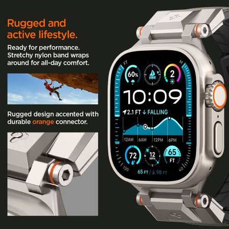 Spigen - Λουράκι Durapro Armor για Apple Watch (42, 44, 45, 49mm), Γκρι